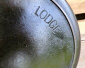 Arc Lodge 9 Skillet, Raised 9, Heat Ring, quot H quot . Circa 1910-20, Restored, Seasoned and Ready to Use