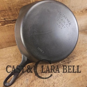 Our Best Seller!  Wagner Ware #8 Cast Iron Skillet with Smooth Bottom, 1058 N.  Best seller for size and weight