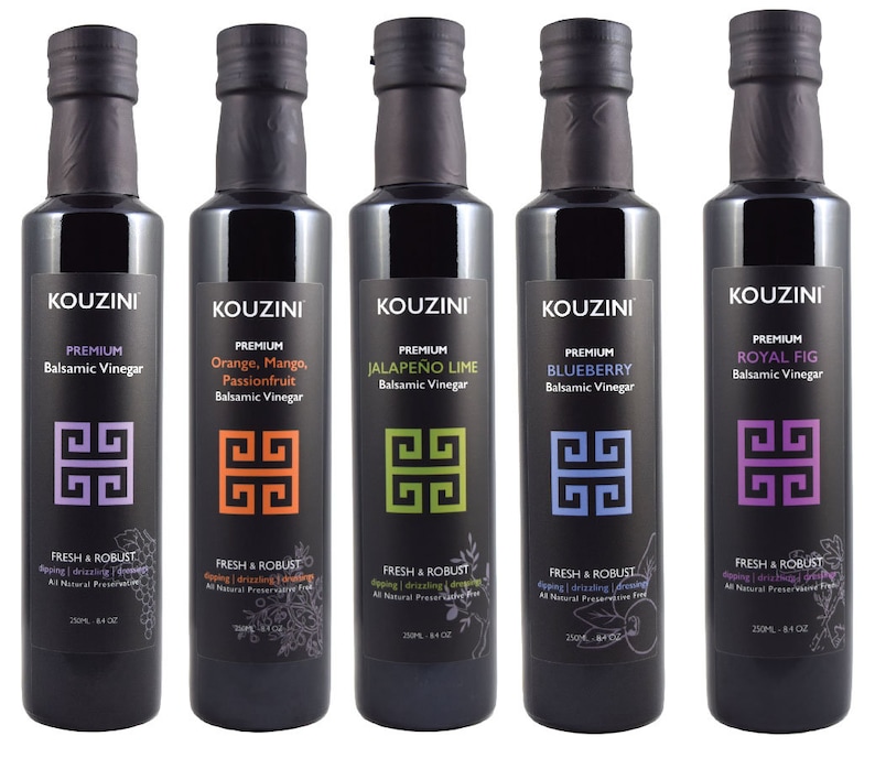 Kouzini Balsamic Vinegar Set (6x250ml Bottle) - Etsy