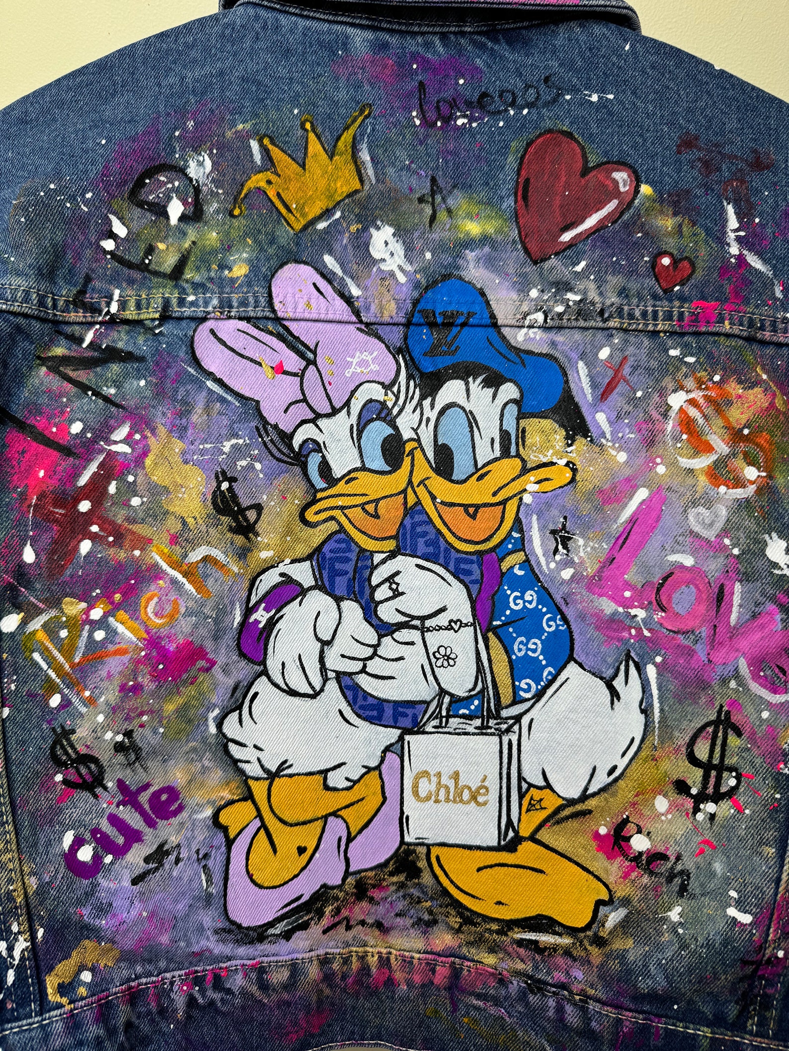 Upcycled Donald Duck Denim Jacket!