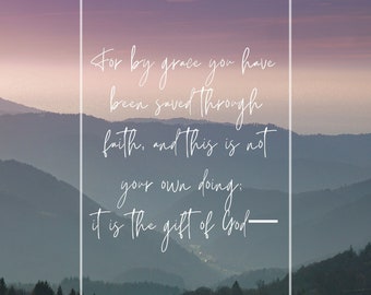 Ephesians 2:8, Bible Verse Wall Art