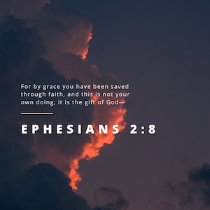 Ephesians 2:8, Bible Verse Wall Art