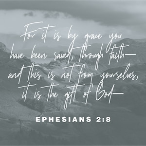 Ephesians 2:8, Bible Verse Wall Art [2]