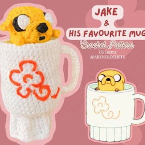 Jake the Dog e sua caneca favorita Padrão de crochê Adventure Time