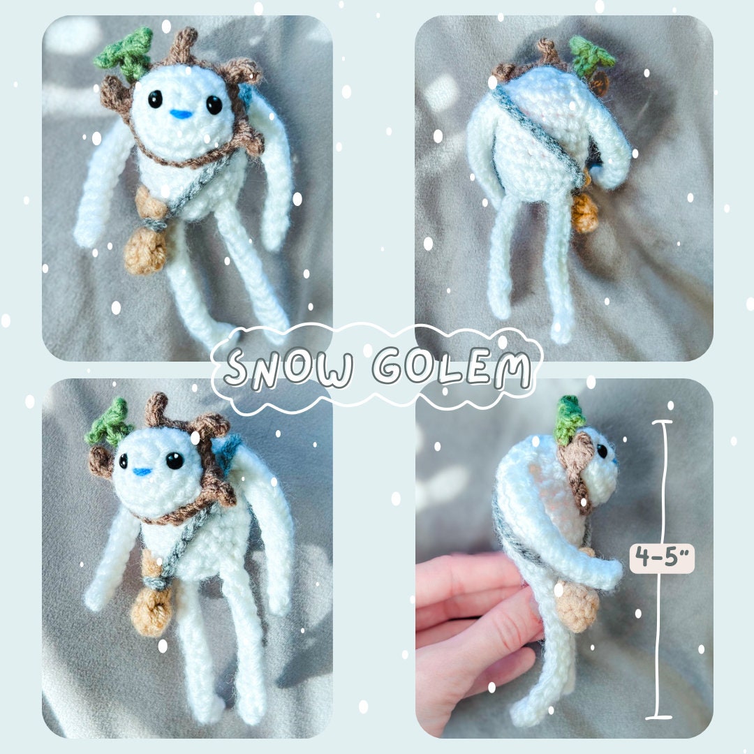 Adventure Time Crochet Keychain Set: Snow Golem & Fire Wolf - Etsy