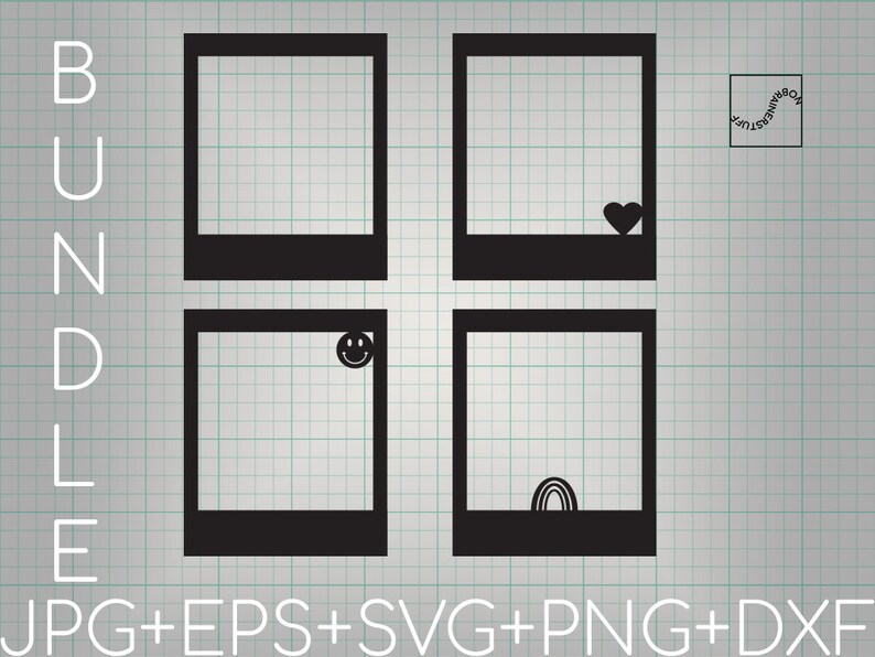 Polaroid Frames SVG Bundle Instax Square Svg Png Eps Dxf Etsy