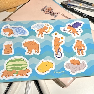 Capybara Stickerbogen