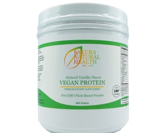 Proteína vegana de vainilla en polvo: suplemento vegetal sin OMG