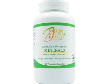 Mineral Capsules 120s, Vitamins, Minerals, Herbs, Botanicals, Natural, Enzymes, Dietary, Nutritional, Supplement, Gift, Fast Shipping