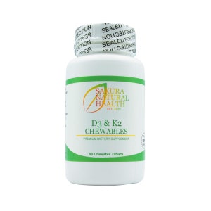 Vitamin D3 2000 IU & K2 Chewable Supplement - Sakura Natural Health