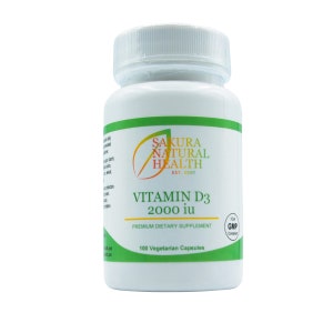 Vitamin D + K2 2000 IU (Capsules), Vitamins, Minerals, Herbs, Botanicals, Dietary, Nutritional, Supplement, Natural, Fast Shipping