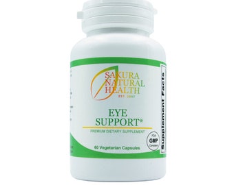 Eye Support Supplement: Lutein, Zeaxanthin, Vitamins - 60 Vegetarian Capsules