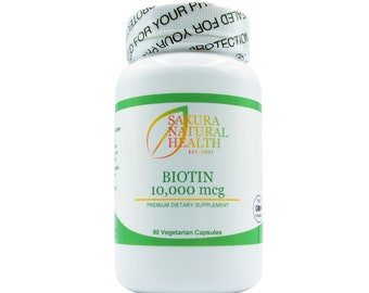 Biotin 10,000 mcg - Sakura Natural Health Supplement