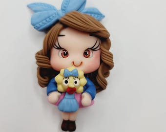 Doll #607 Clay Doll for Bows Center, Headbands and other Craft Projects - Made with Cold Porcelain Clay