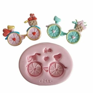 Bike Lovers Silicone Mold MA 738 for Clay Dolls Making, Resin, Soap, Candles and other crafts