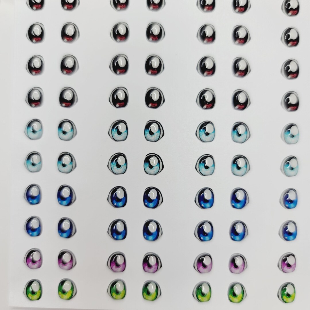 Adhesive Resin Eyes for Clays Multicolor STY R014 XSM PP Etsy