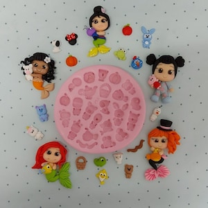 Miniature Creations Kit Silicone Mold 669 MA for Clay Dolls Making, Resin, Soap, Candles and other crafts