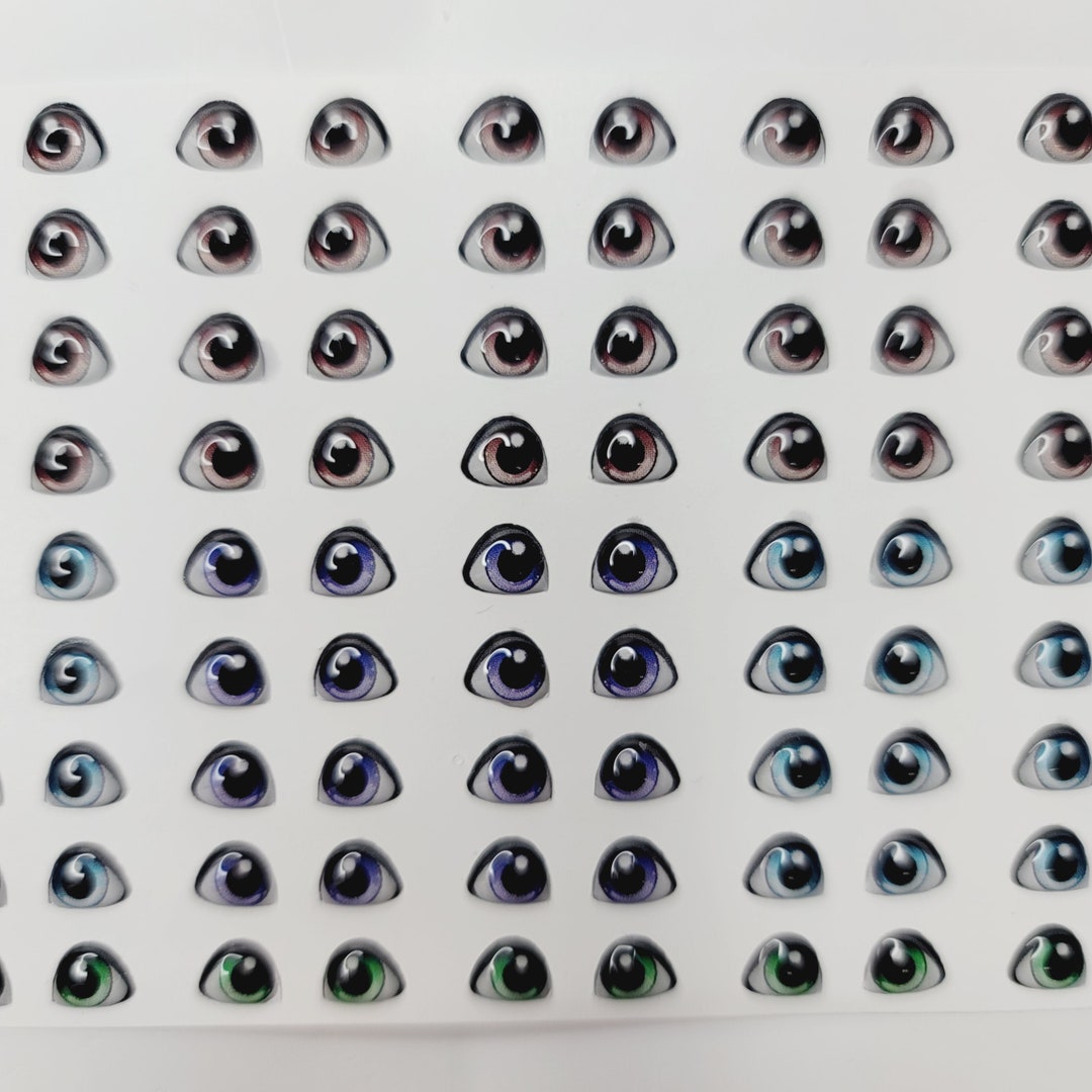 Adhesive Resin Eyes for Clays Multicolor STY R105 PP XSM Etsy