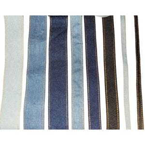 Echtes Denim Band - 3 Größen, 3 Farben - wird als Meterware verkauft