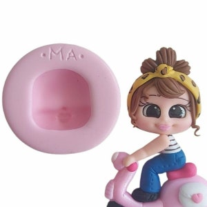 Adorable Doll Head Silicone Mold MA 748 for Clay Dolls Making, Resin, Soap, Candles and other crafts