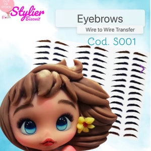 Eyebrows Transfer Stencil paper for Clays Multicolor STY-S001 P 80 Pairs