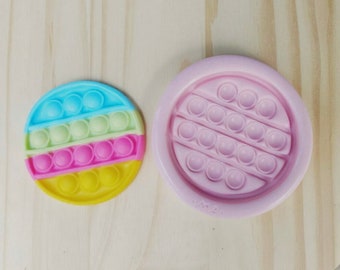 Round Pop It LG Silicone Mold 805 MA for Clay Dolls Making, Resin, Soap, Candles and other crafts