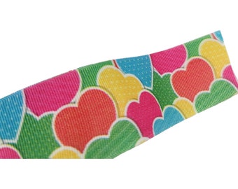 Hearts #2 Grosgrain Ribbon - 011047 - 1 1/2" (40mm) - 5 yards