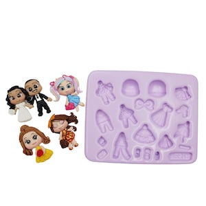 Mini Cute Creations Stampo in silicone FNY n. 23 per realizzare bambole in argilla, resina, sapone, candele e altri lavori artigianali