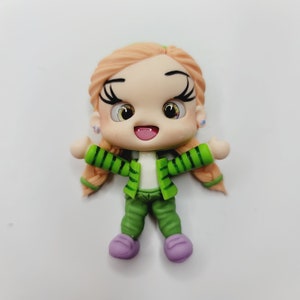 Doll #407 Clay Doll for Bows Center, Headbands and other Craft Projects - Made with Cold Porcelain Clay