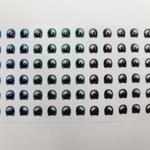 Adhesive Resin Eyes for Clays V.A.022 Lulu (SM) 48 Pairs(P) 6.7MM -Multicolor