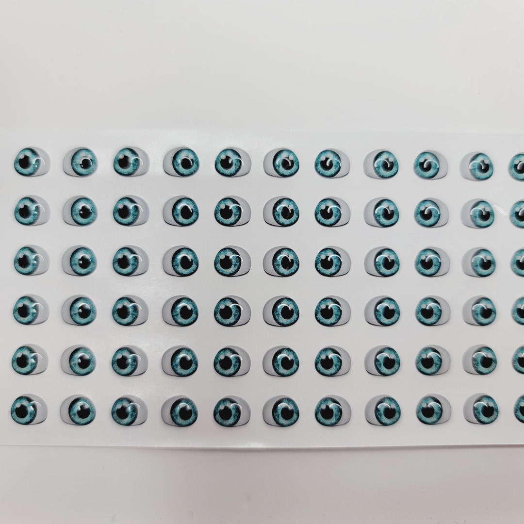 Adhesive Resin Eyes for Clays V.A. 013 XSM 48 Pairspp 5.7MM Blue Etsy
