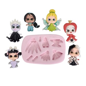 Characters Silicone Mold 717MA for Clay Dolls Making, Resin, Soap, Candles and other crafts