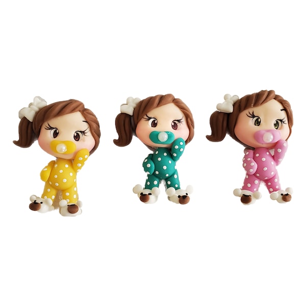 Doll #192 Ella, Lunna  & Emma Triplets Cold Porcelain Clay Doll