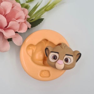 MD #64 Simba&#39;s Face Silicone Mold  for Clay Dolls Making, Resin, Soap, Candles and other crafts