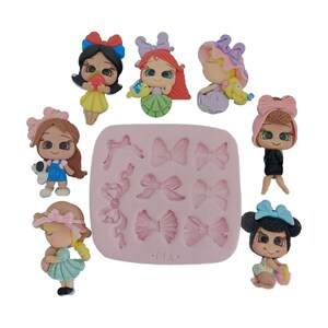 Bows #3 Silicone Mold 711MA for Clay Dolls Making, Resin, Soap, Candles and other crafts