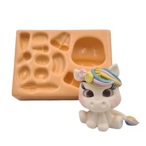 MD #67 Stampo in silicone Sitting Creations per realizzare bambole in argilla, resina, sapone, candele e altri lavori artigianali