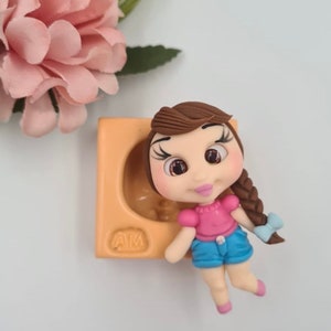 MD #55 Cute Lips Head Mold  for Clay Dolls Making, Resin, Soap, Candles and other crafts