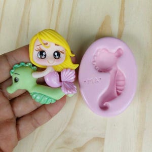 Sea Horse Silicone Mold 790 MA for Clay Dolls Making, Resin, Soap, Candles and other crafts