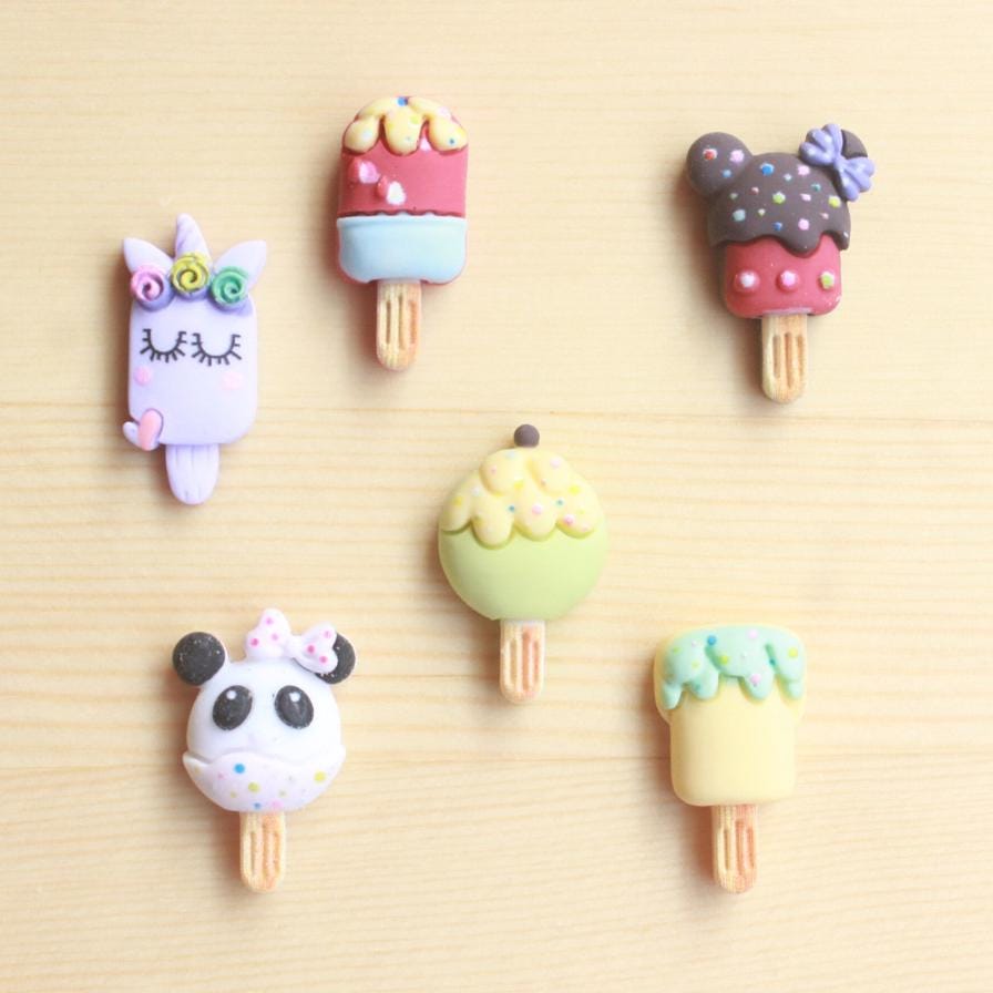50 Ciondoli In Resina A Forma Di Gelato E Lecca-lecca, Misti, Per Creazioni Fai-da-te, Bijoux E Scrapbooking, SUNNYCLUE - 3