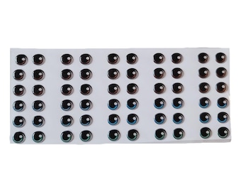 Schlussverkauf!  Klebende Harz-Augen für Tone Multicolor Sty R029 P 30Pairs