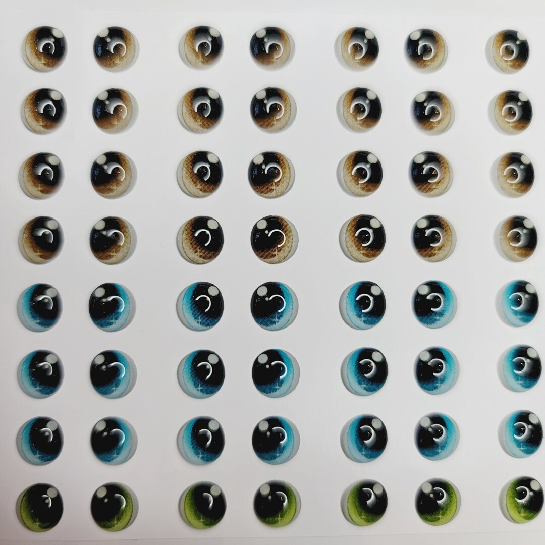 Adhesive Resin Eyes for Clays Multicolor STY R001 PP 72 Pairs Etsy