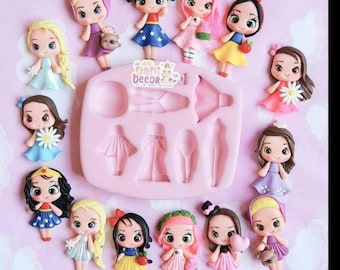 Creative Fashion Silicone Mold ADD #11 for Clay Dolls Making, Resin, Soap, Candles and other crafts