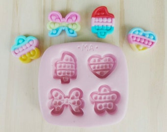 Pop It Mini Silicone Mold 814 MA for Clay Dolls Making, Resin, Soap, Candles and other crafts
