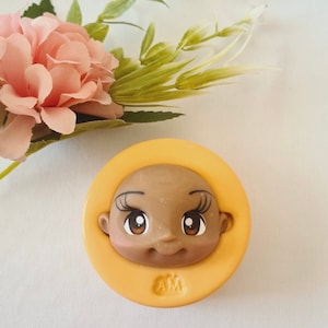 MD #84 Cute Love Cake top head w/ mouth Silicone Mold  for Clay Dolls Making, Resin, Soap, Candles and other crafts