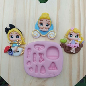 Cute Doll Bodies P Silicone Mold 794 MA for Clay Dolls Making, Resin, Soap, Candles and other crafts