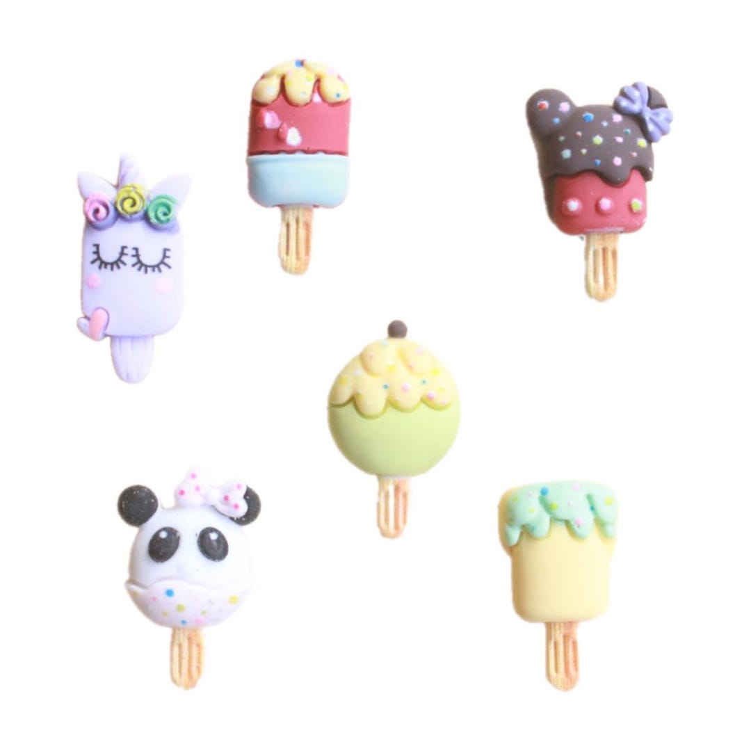 Store Closing Sale - APQ#17 Icecream Flatback Resin Cabochons - Y1