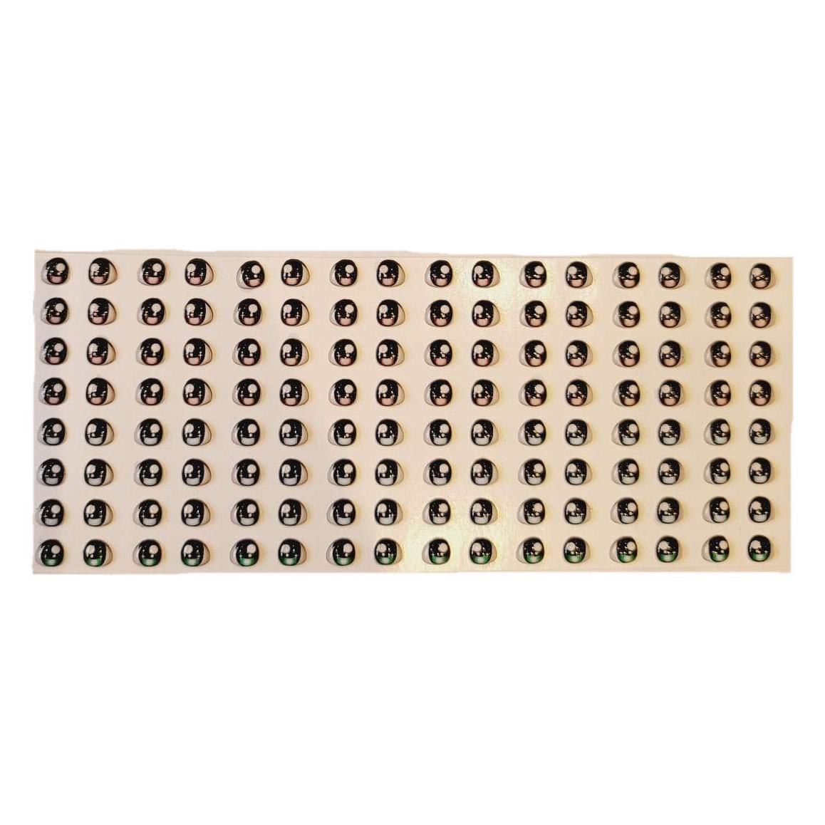 Adhesive Resin Eyes for Clays Multicolor STY R077 (SM / P) 64pairs