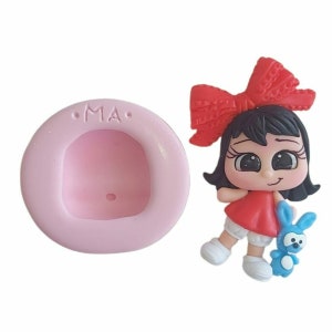 Doll head with nose Silicone Mold 747 MA for Clay Dolls Making, Resin, Soap, Candles and other crafts