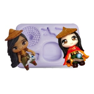 Stampo in silicone Raya Adventure FNY #12 per realizzare bambole in argilla, resina, sapone, candele e altri lavori artigianali