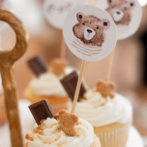 Teddybär Tortenaufsatz - Cupcake Topper